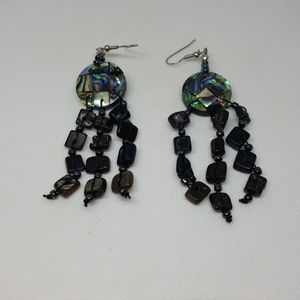 Abalone shell dangle earrings
